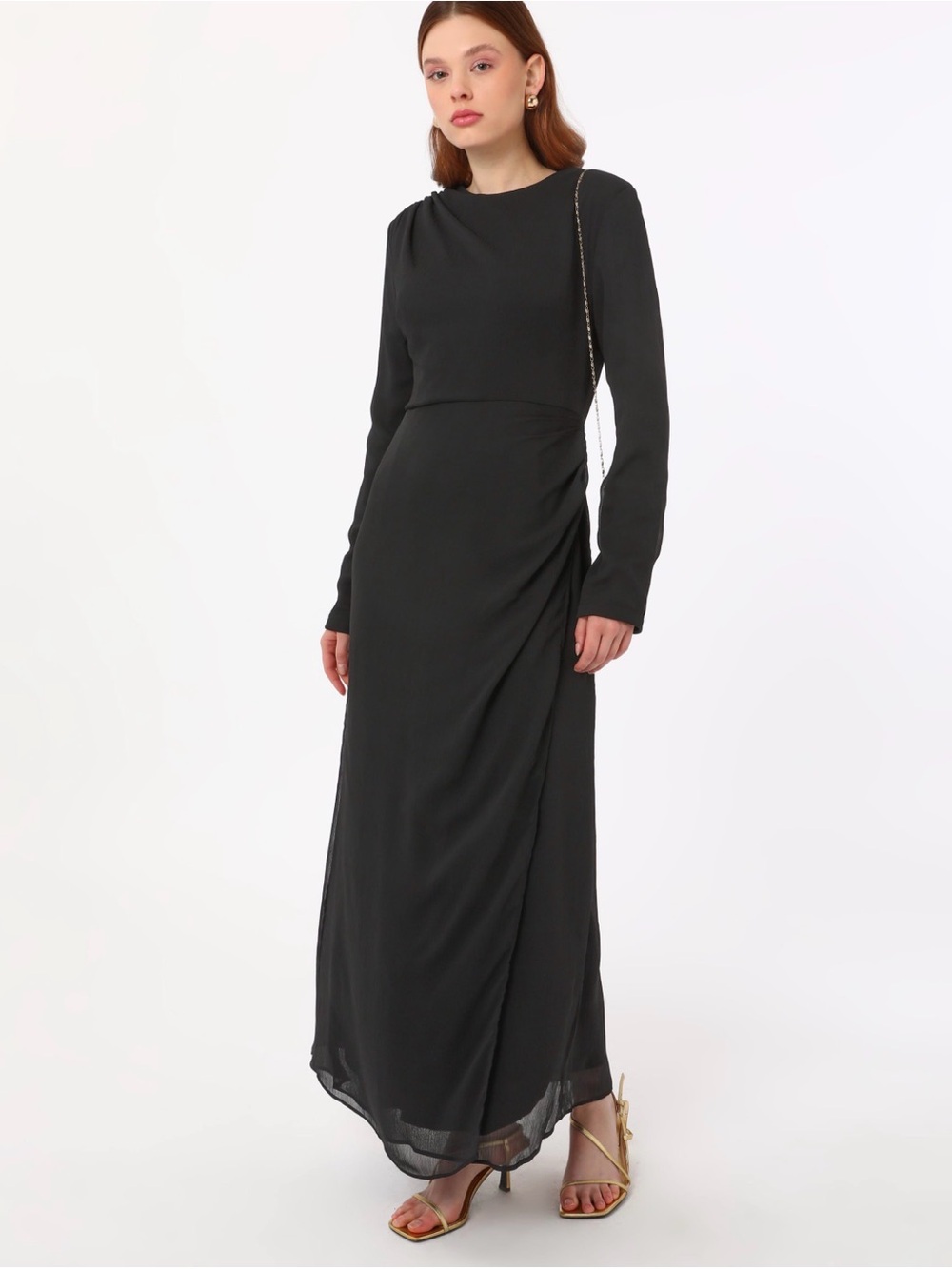 Long-Sleeve Maxi Dress